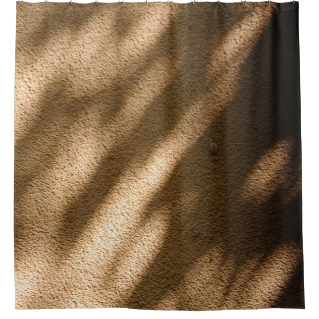 Shadow on brown carpeted floor shower curtain (Front)