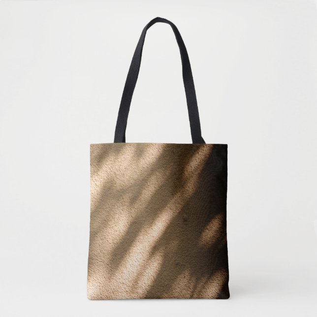 Shadow on brown carpeted floor tote bag (Front)