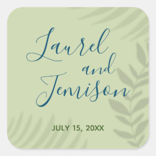 Shadow Palm Sage Square Sticker