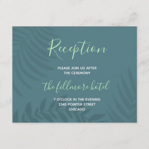 Shadow Palm Teal Enclosure Card