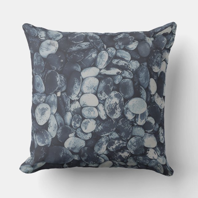 Shadow Pebble Dreams Throw Pillow (Front)