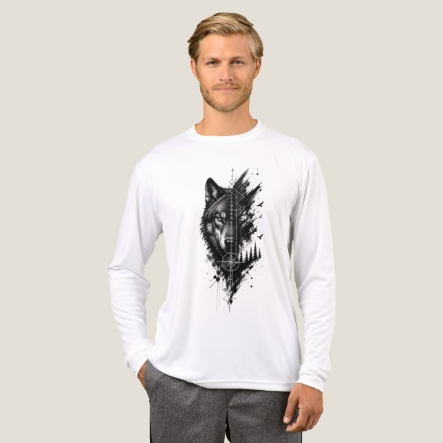 Shadow Power Graphic – Modern Minimal Style Design Tri-Blend Shirt (Front Full)