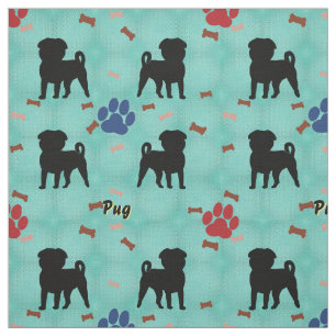 Shadow Pug Fabric
