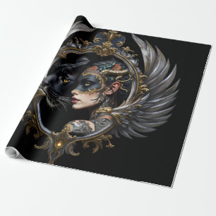 Shadow Queen – Panther Spirit Emblem. Wrapping Paper