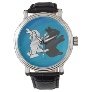 Shadow Rabbit On Blue Watch