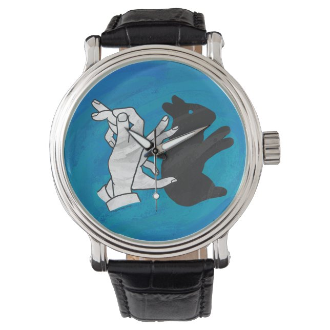 Shadow Rabbit On Blue Watch (Front)
