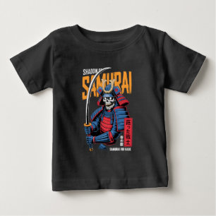 Shadow Samurai Skeleton Warrior in Blue Armor with Baby T-Shirt
