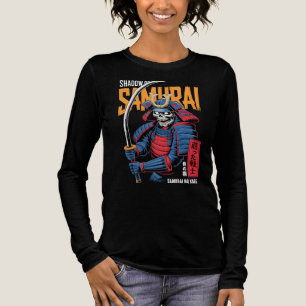 Shadow Samurai Skeleton Warrior in Blue Armor with Tri-Blend Shirt