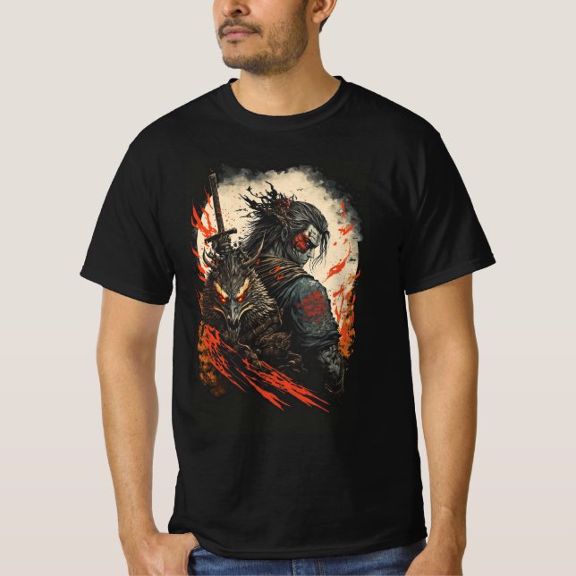 Shadow Samurai – Warrior of the Flame T-Shirt (Front)