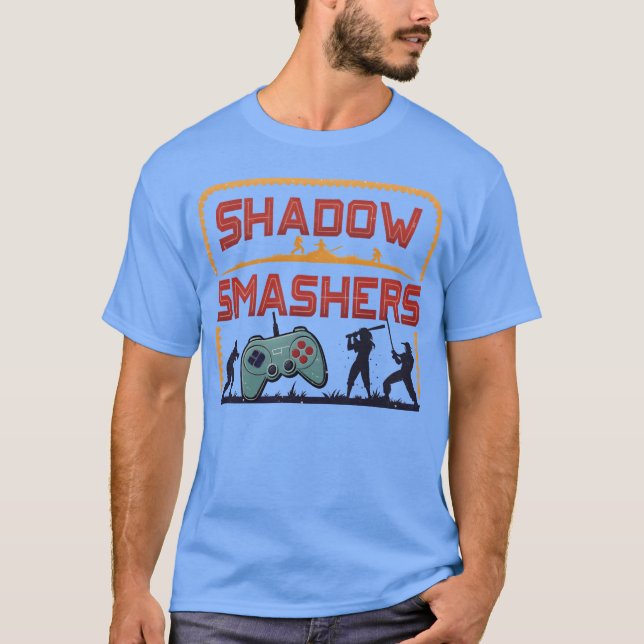 Shadow Smashers Retro Video Game gift T-Shirt (Front)