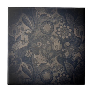 Shadow Smokey Charcoal Grey Tan Dark   Ceramic Til Tile