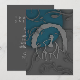 Shadow Turkey Noir by the Moon Invitation