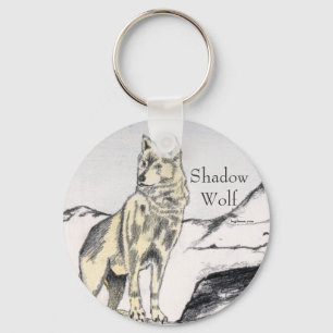 Shadow Wolf Keychain