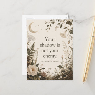 Shadow Work Botanical Vintage Floral Quote Holiday Postcard