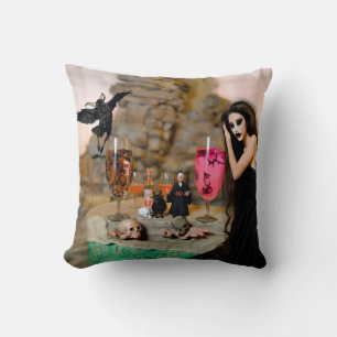 Shadow Work Occult Dark Witchy Recovery AI Art Cushion