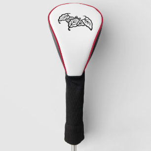 Shadowed bat-shaped oak leaves Golf Head Covers