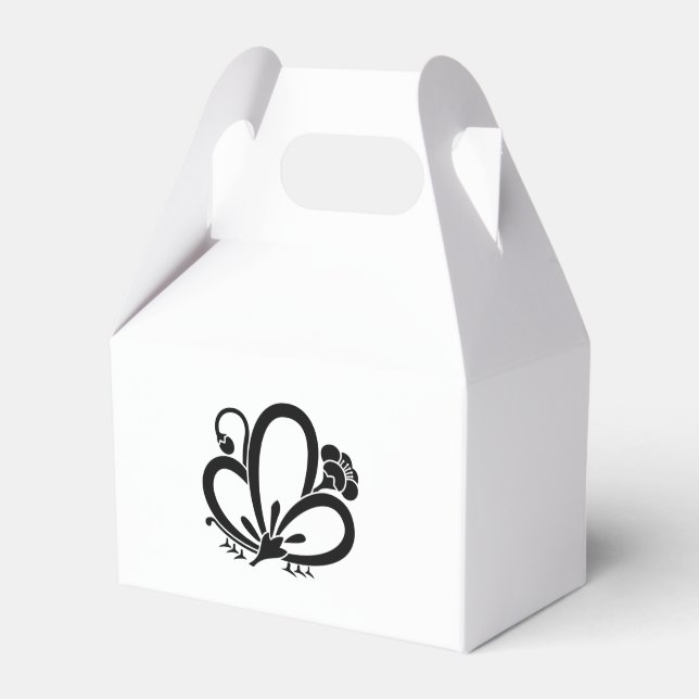 Shadowed butterfly-shaped Plum blossom Favour Boxe Favour Box (Front Side)