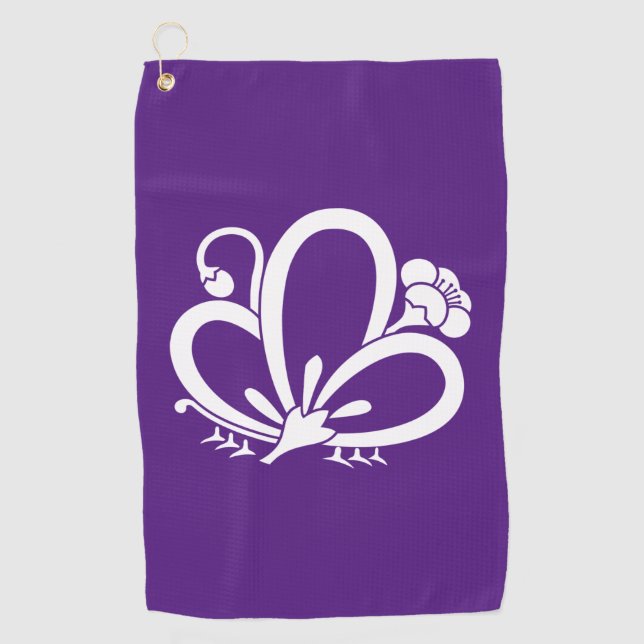 Shadowed butterfly-shaped Plum blossom Golf Towel (Front)