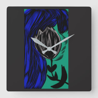 Shadowed by Her Own Beauty Square Wall Clock