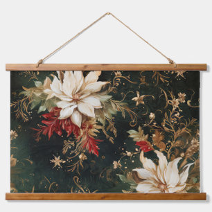 Shadowed Christmas Ballet Botanical Hanging Tapestry
