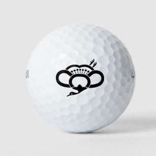 Shadowed crane-shaped plum blossom golf balls