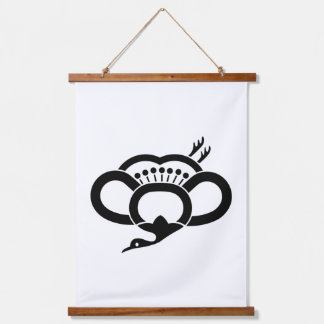 Shadowed crane-shaped plum blossom hanging tapestry