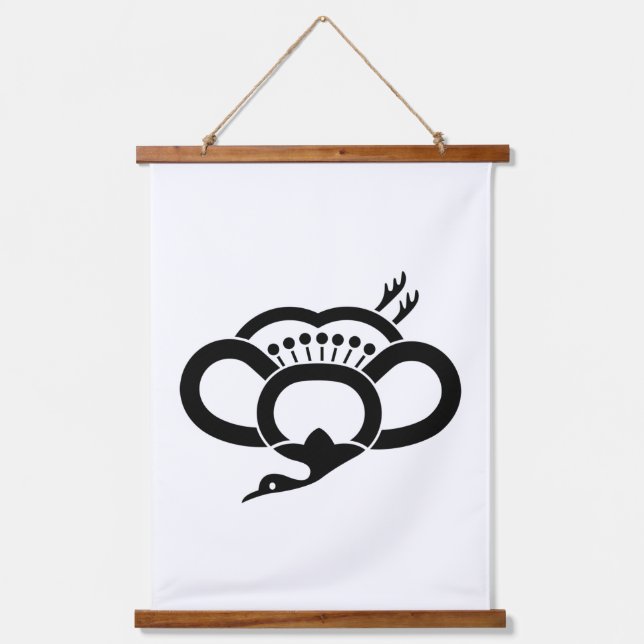 Shadowed crane-shaped plum blossom hanging tapestry (Front)