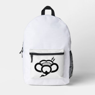 Shadowed crane-shaped plum blossom printed backpack