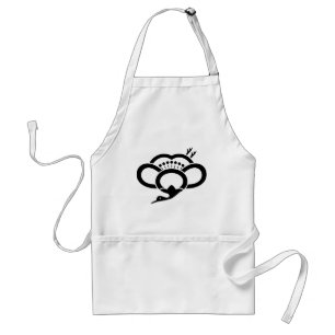 Shadowed crane-shaped plum blossom standard apron