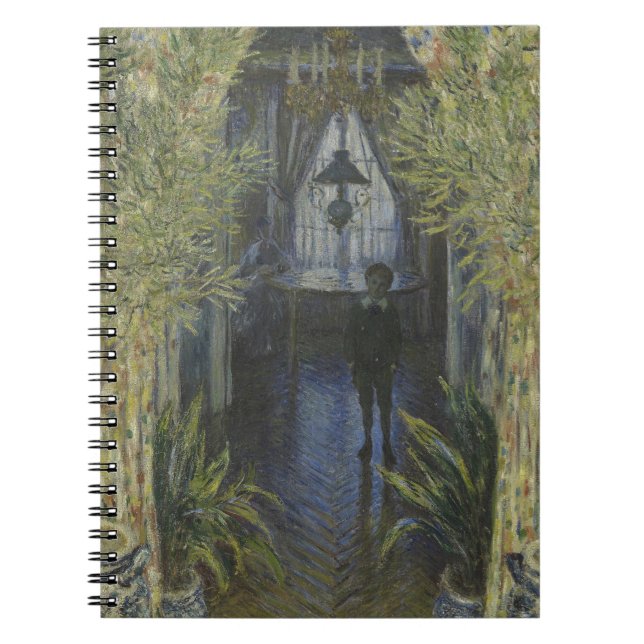 Shadowed Hallway Interior Impressionist Notebook (Front)