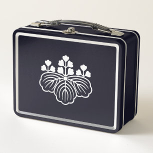 Shadowed paulownia with 5-3 blooms metal lunch box