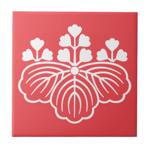 Shadowed paulownia with 5-3 blooms tile