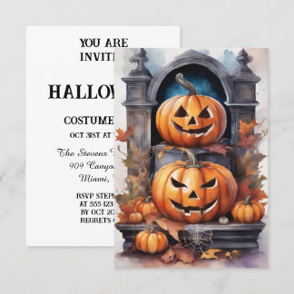 Shadowed Soiree: Tailor Your Twilight Halloween In Invitation