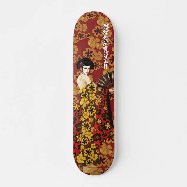 ShadowedMasters_Geisha_red  Skateboard (Front)