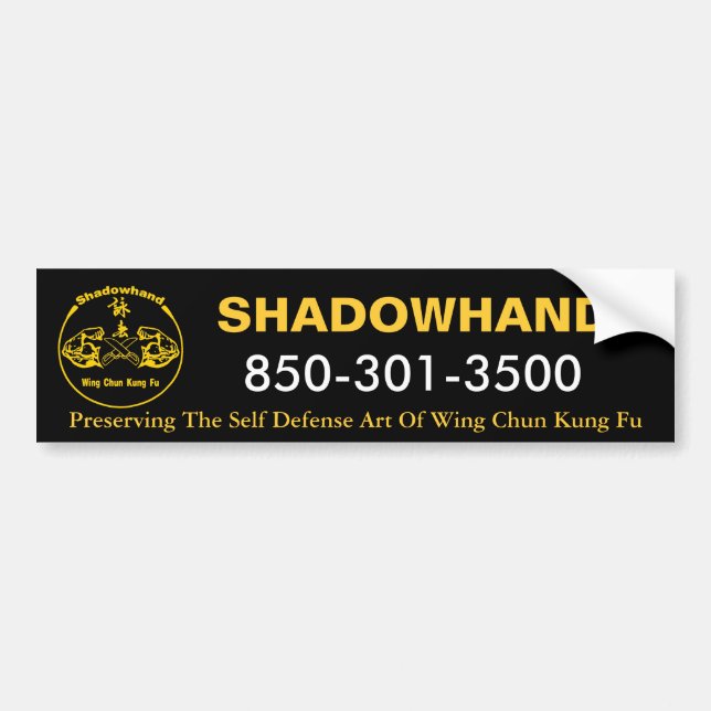Shadowhand Wing Chun Bumper Sticker (Front)