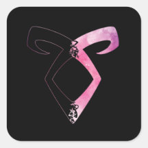 Shadowhunters rune - hakf silhouette (pink water)