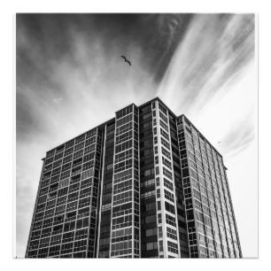 Shadows and Steel: The Silent Giant in the City Photo Print