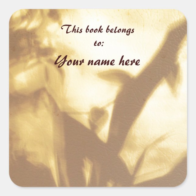 Shadows Bookplate Square Sticker (Front)
