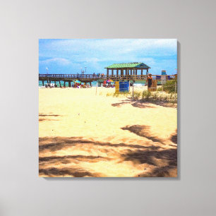 Shadows of Palm Trees Canvas Print