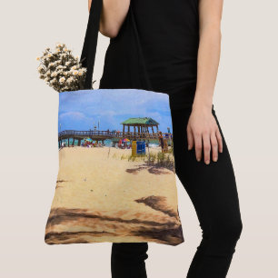 Shadows of Palm Trees Tote Bag