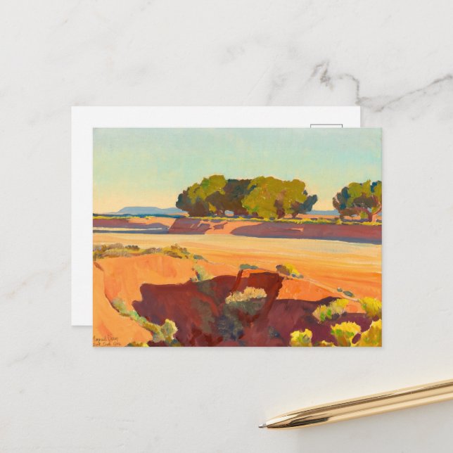 Shadows on Short Creek by Maynard Dixon Postcard (Front/Back In Situ)