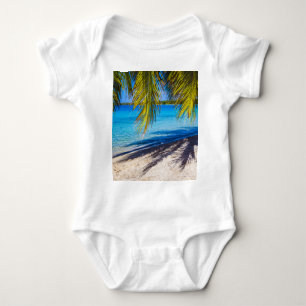 Shadows on the beach baby bodysuit