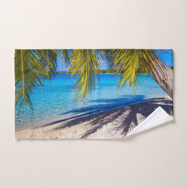 Shadows on the beach bath towel set (Hand Towel)