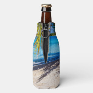 Shadows on the beach bottle cooler