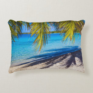Shadows on the beach decorative cushion