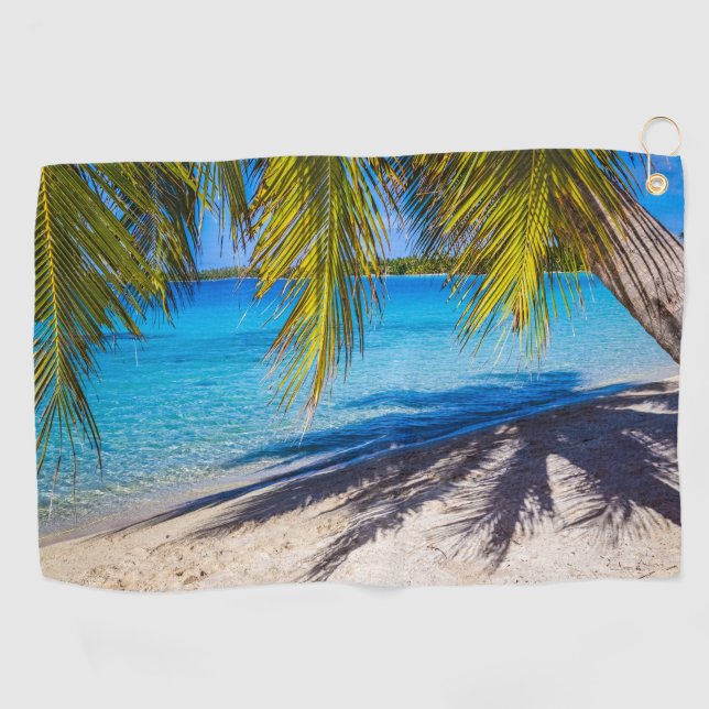 Shadows on the beach golf towel (Horizontal)