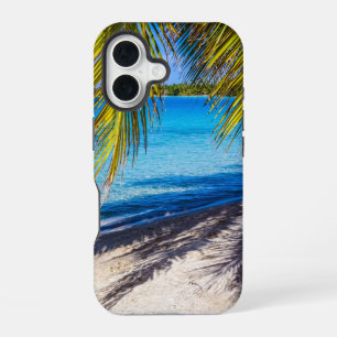 Shadows on the beach iPhone 16 case