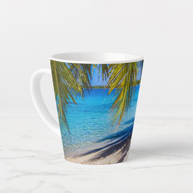 Shadows on the beach latte mug (Left Angle)