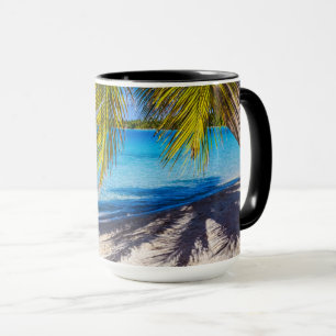 Shadows on the beach mug