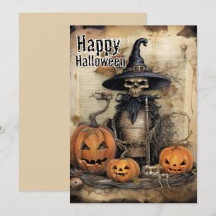 Shadows & Shrieks — A Halloween Scream Scene Holiday Card